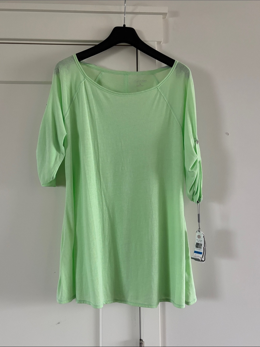 Calvin Klein Light Mint Scoop Neck Tunic Top
